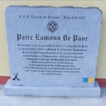 Plaque outside Tallow's hurling field